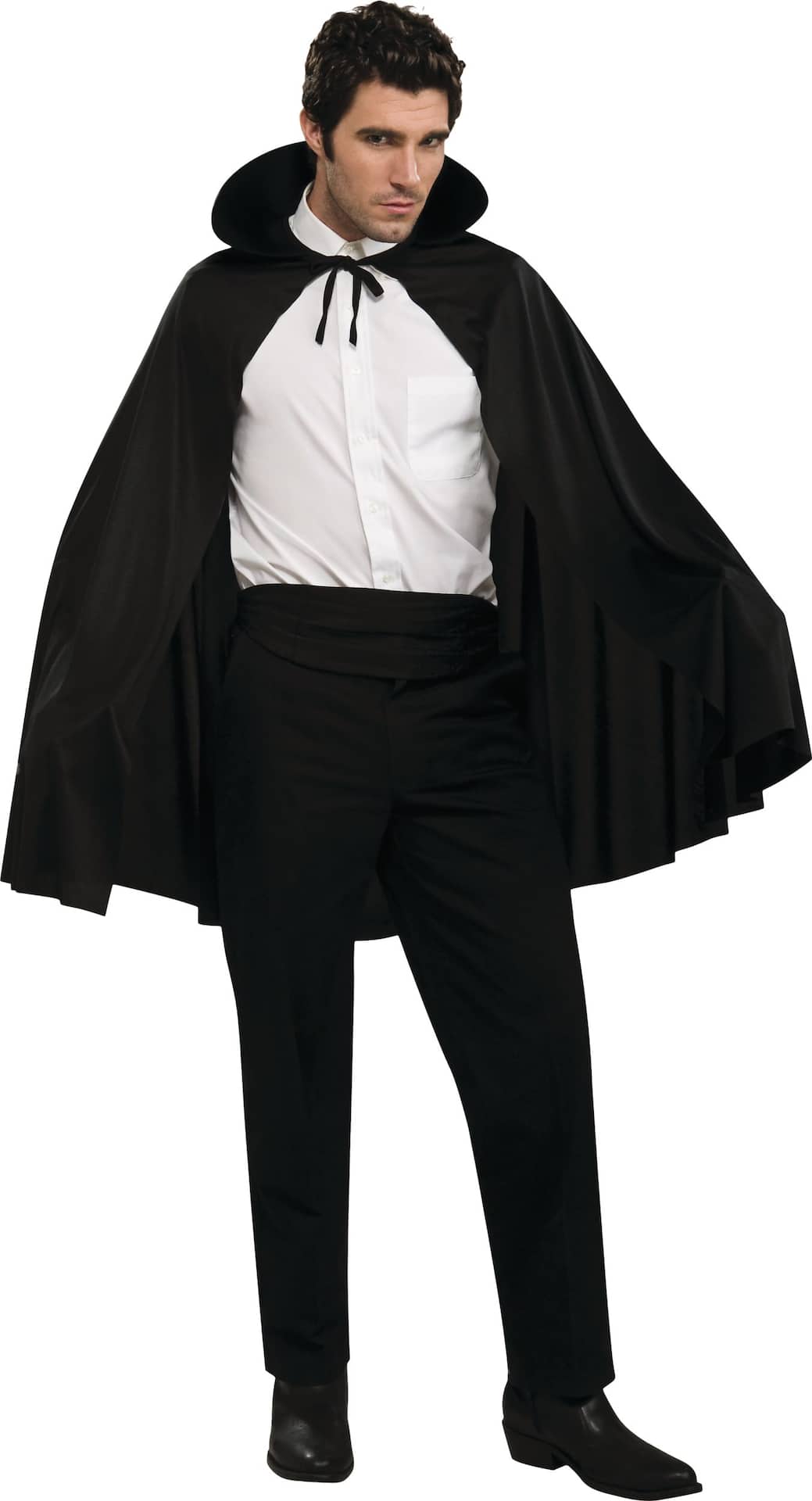 Adult Vampire Cape with Hood, Black, One Size, Wearable Costume Accessory