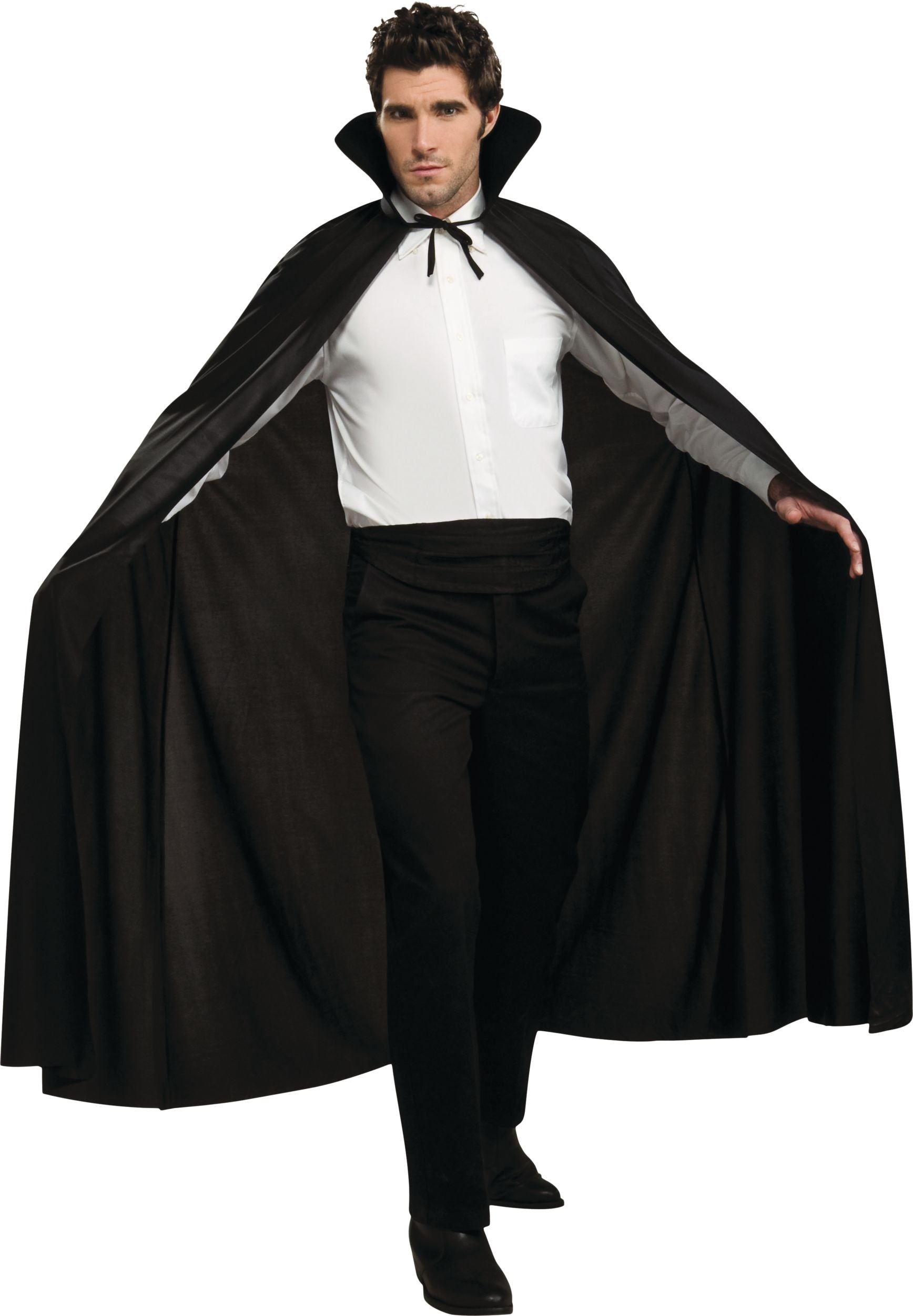 Adult Vampire Cape with Collar, Black, One Size, Wearable Costume Accessory