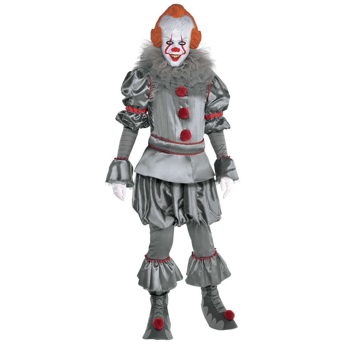 Men's Pennywise Clown Costume Set, Adult Standard Size up to 44