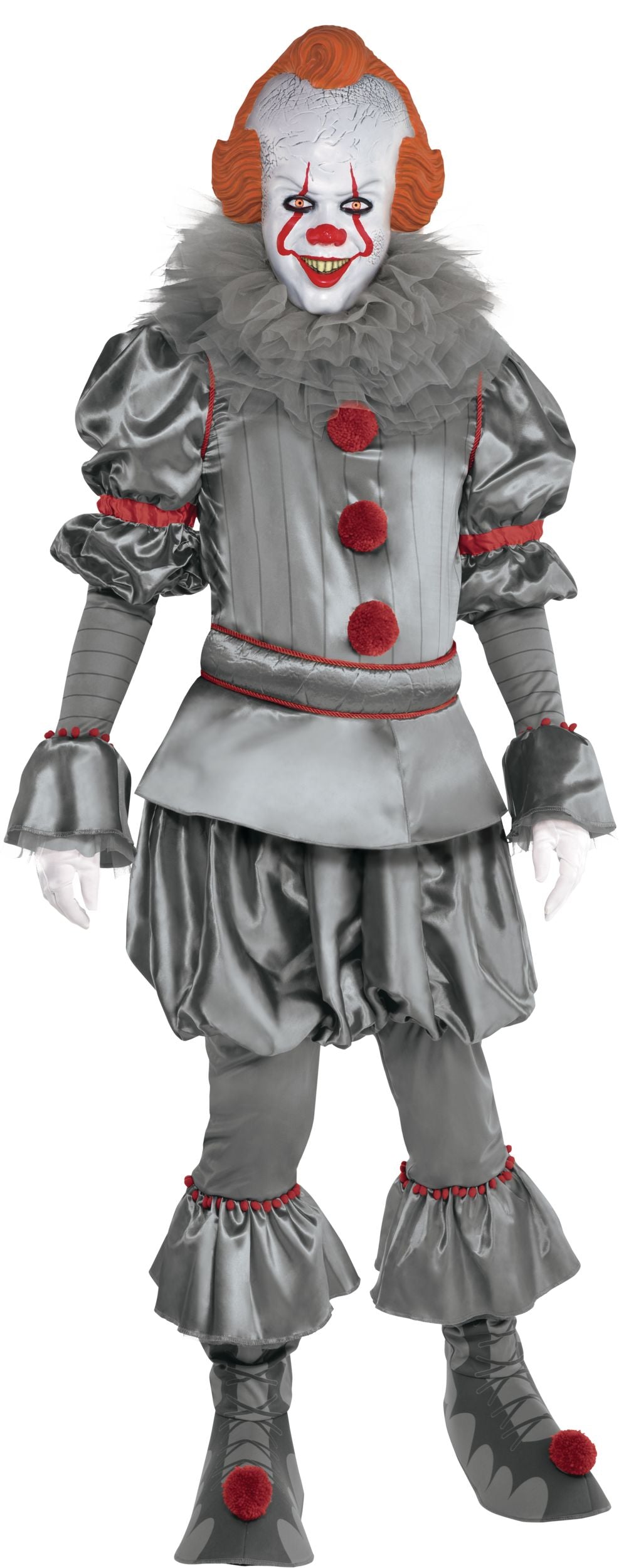 Men's Pennywise Clown Costume Set, Adult Standard Size up to 44