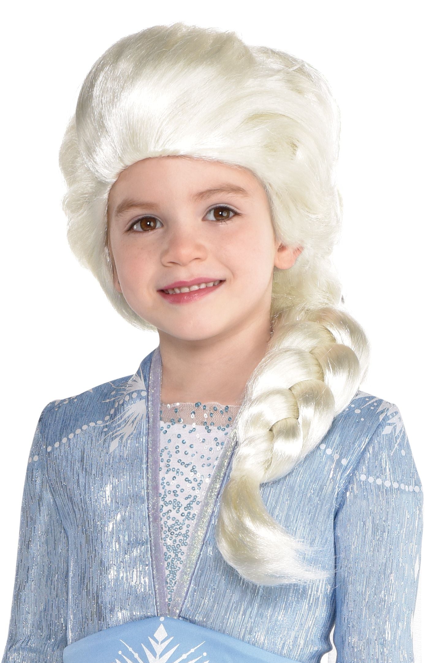 Disney Frozen Elsa Long Braided Wig, White, One Size