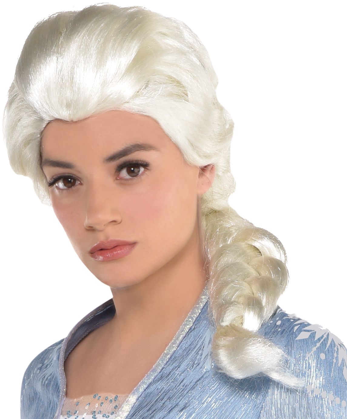 Disney Frozen Elsa Long Braided Wig, White, One Size