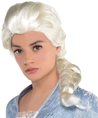 Disney Frozen Elsa Long Braided Wig, White, One Size