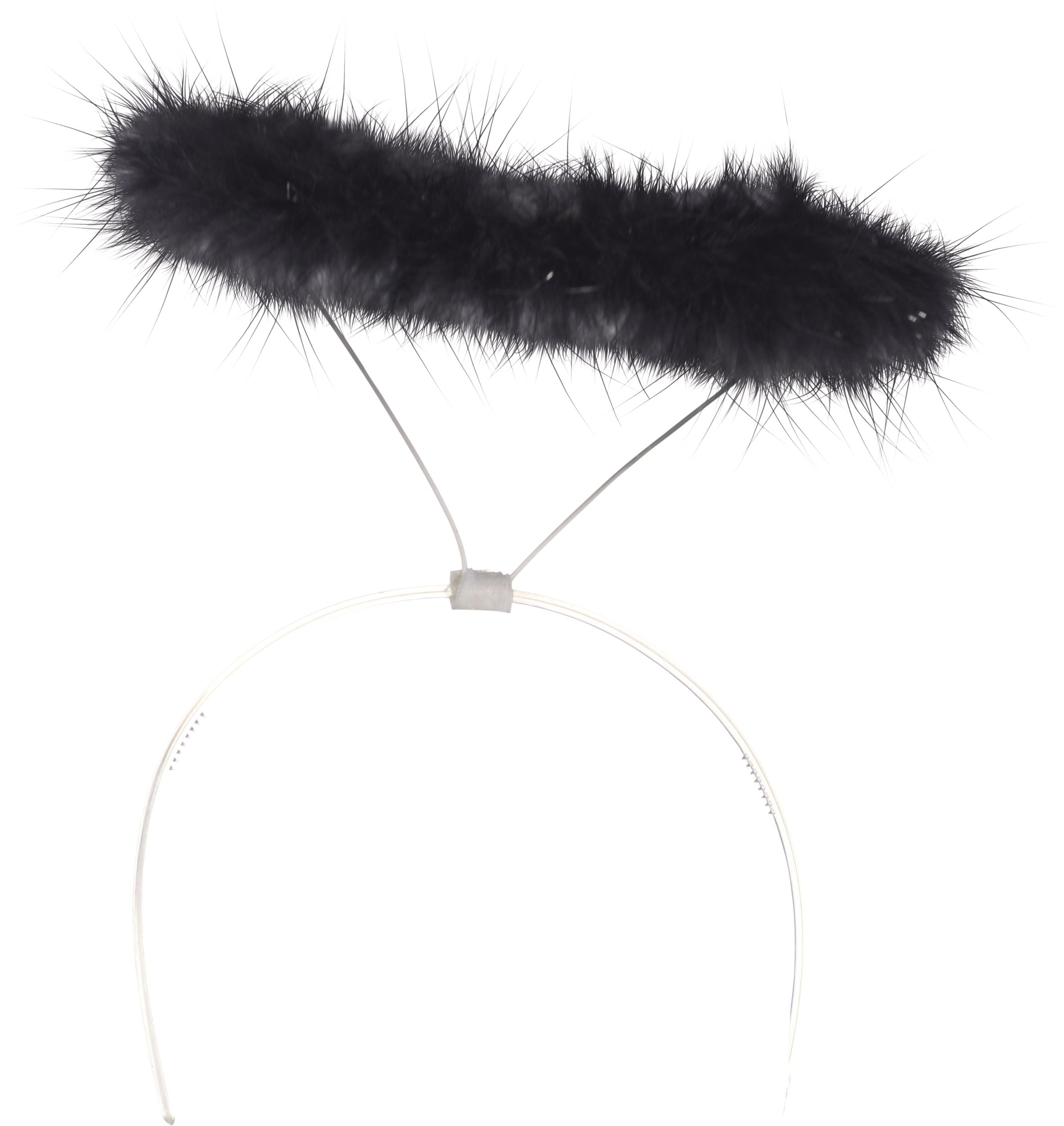 Marabou Halo Dark Angel Headband, Black, One Size
