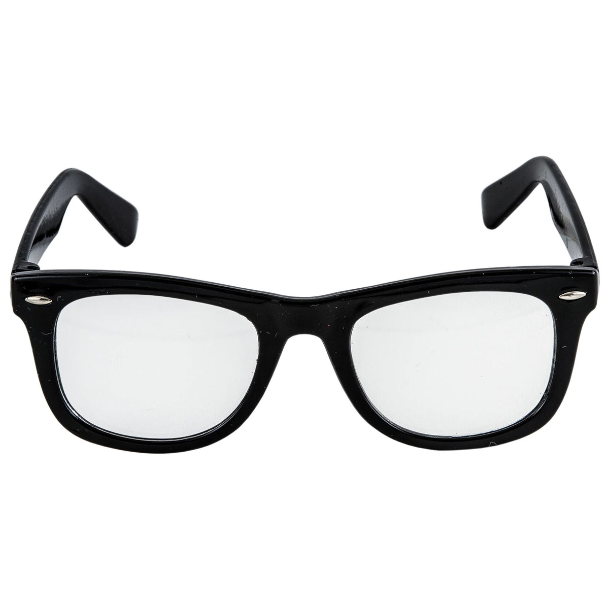Classic Nerd Square Eyeglasses, Black, One Size