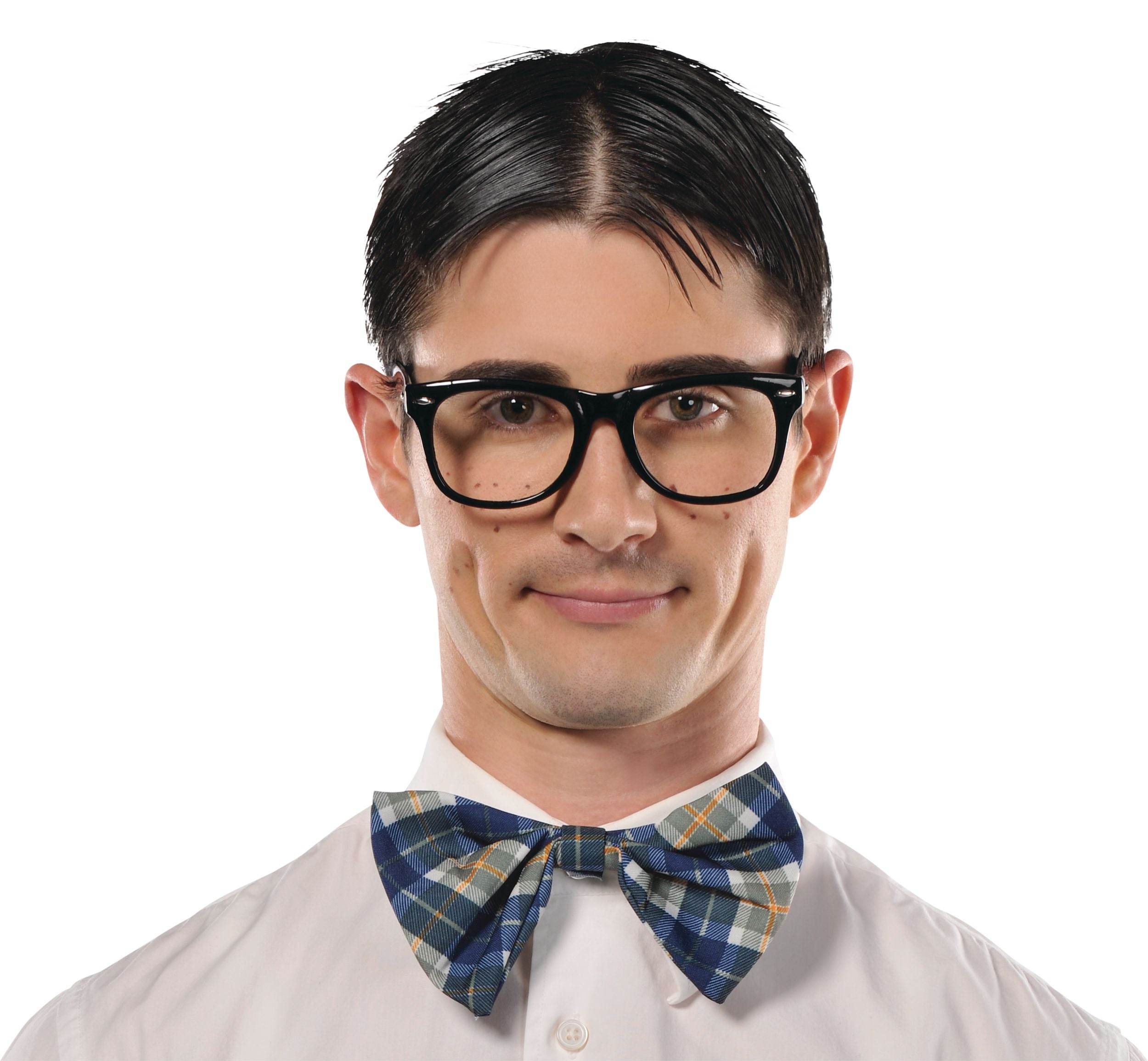 Classic Nerd Square Eyeglasses, Black, One Size