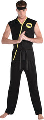 Adult Cobra Kai Johnny Lawrence Black Outfit with Top/Pants/Belt