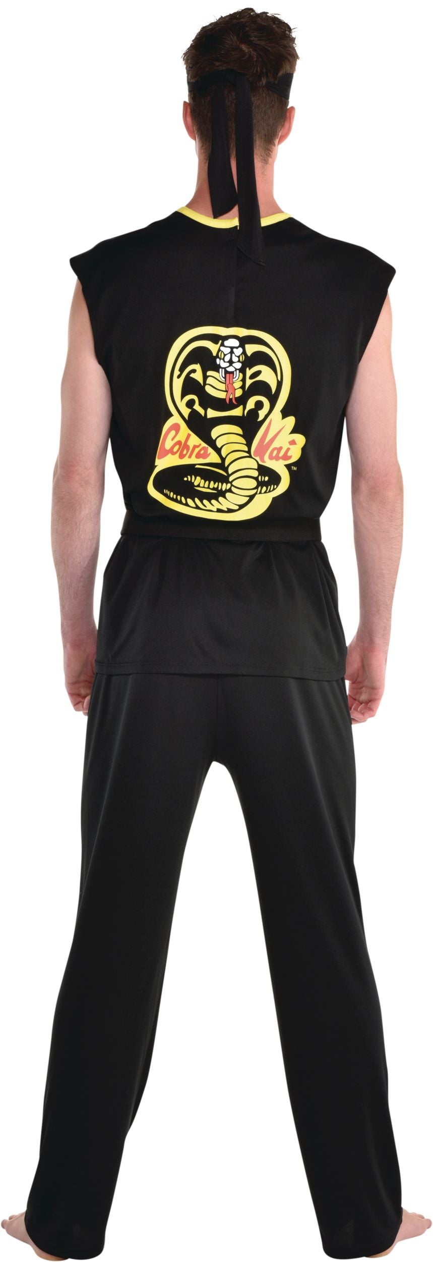 Adult Cobra Kai Johnny Lawrence Black Outfit with Top/Pants/Belt