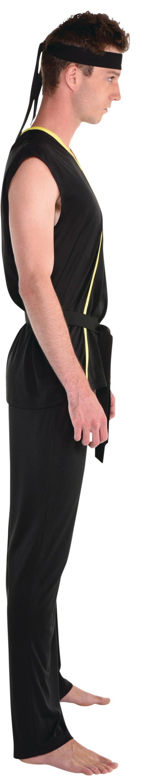 Adult Cobra Kai Johnny Lawrence Black Outfit with Top/Pants/Belt