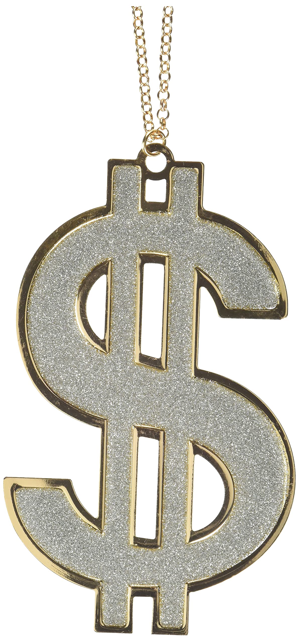 Dollar Sign Necklace Choker - 1990s Hip-Hop Costume Accessory