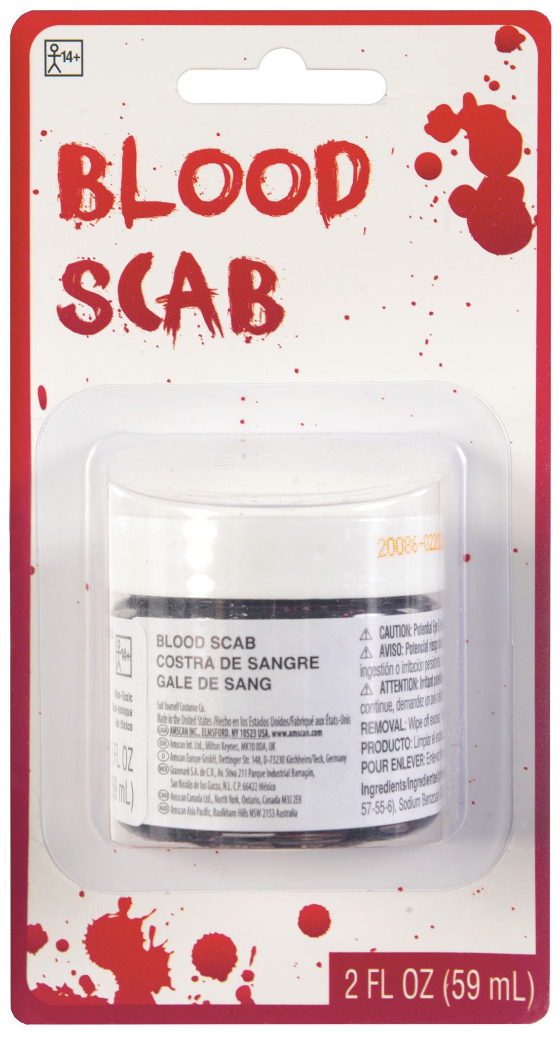 Fake Blood Scab Special Effects Makeup, Red, 2-oz, Costume Accessory