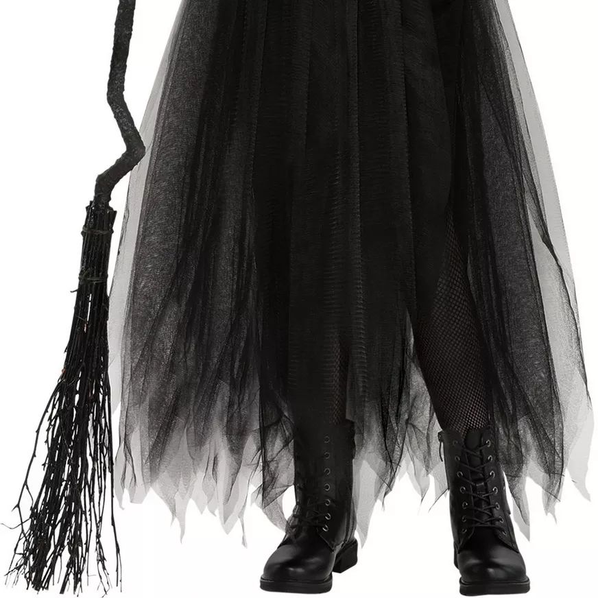 Kids' Enchanted Witch Black Dress with Hat, Assorted Sizes