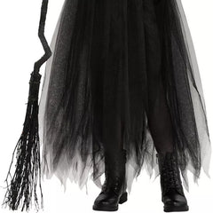 Kids' Enchanted Witch Black Dress with Hat, Assorted Sizes