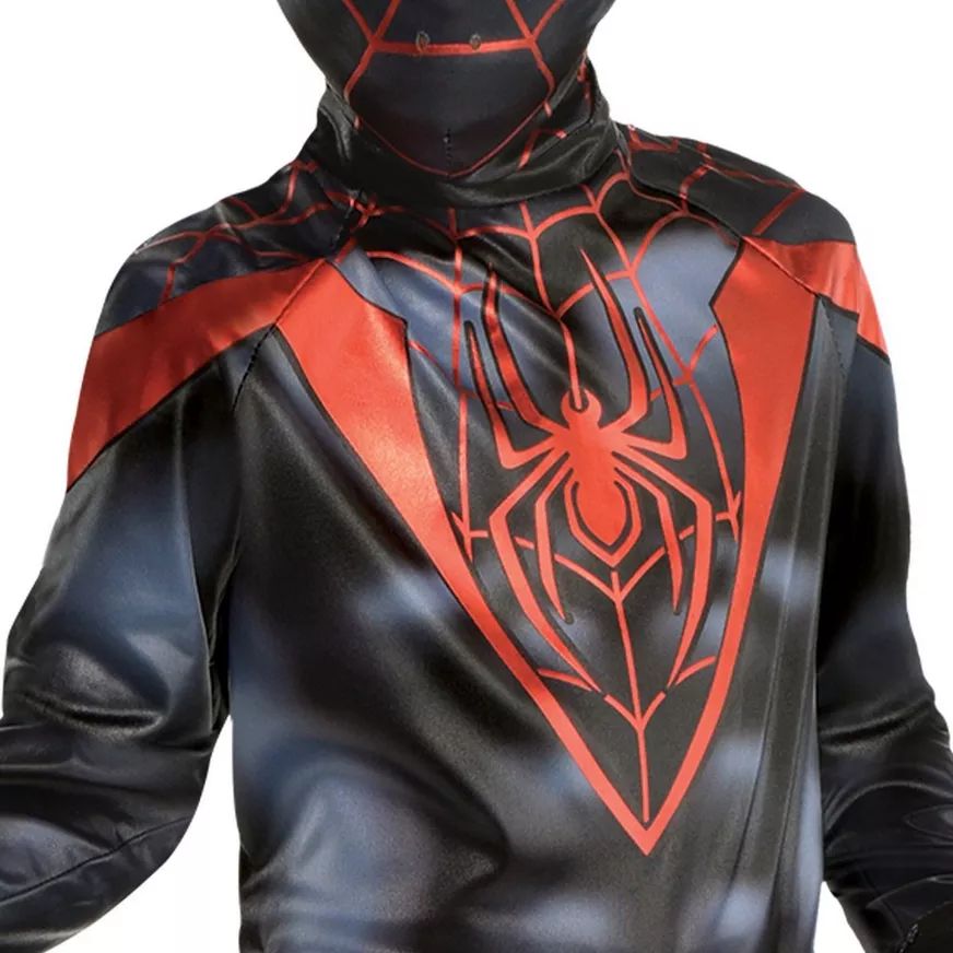 Kids' Marvel Miles Morales Jumpsuit and Mask, Assorted Sizes
