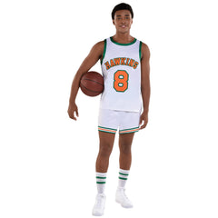 Men's Stranger Things Lucas White Basketball Uniform, Assorted Sizes