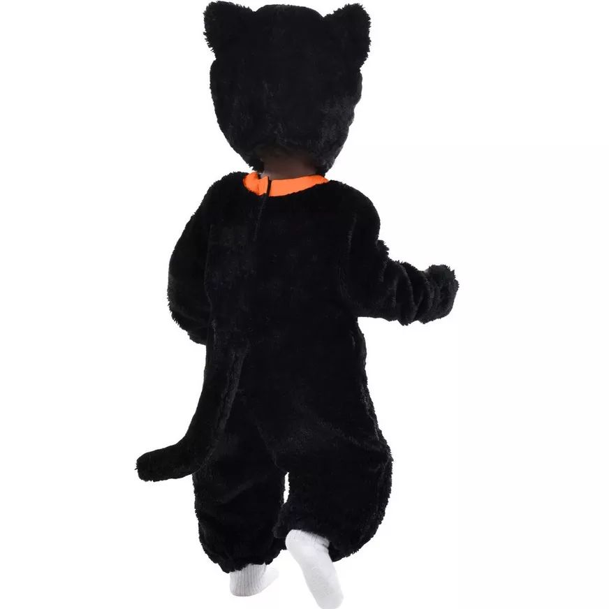 Toddler Cat Black/White Jumpsuit with Hood, Assorted Sizes