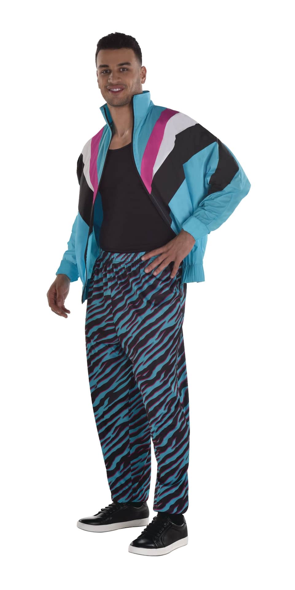 Adult Zebra Print Beach Pants, Blue/Purple, Assorted Sizes