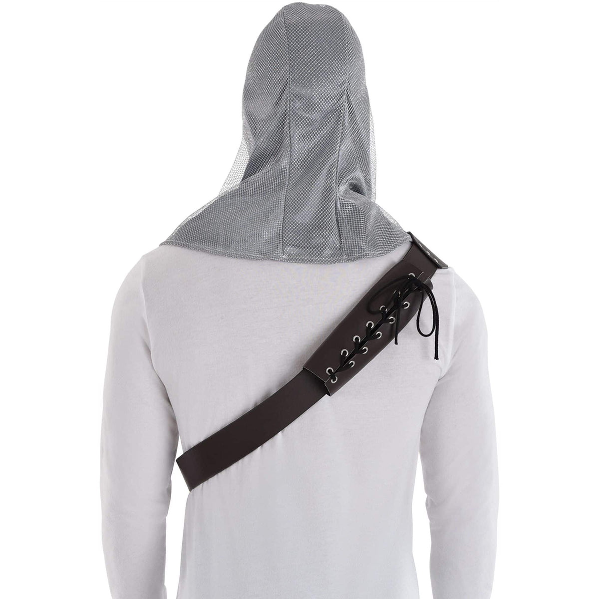 Medieval Knight Leather Sword Harness with Sheath, Black, One Size