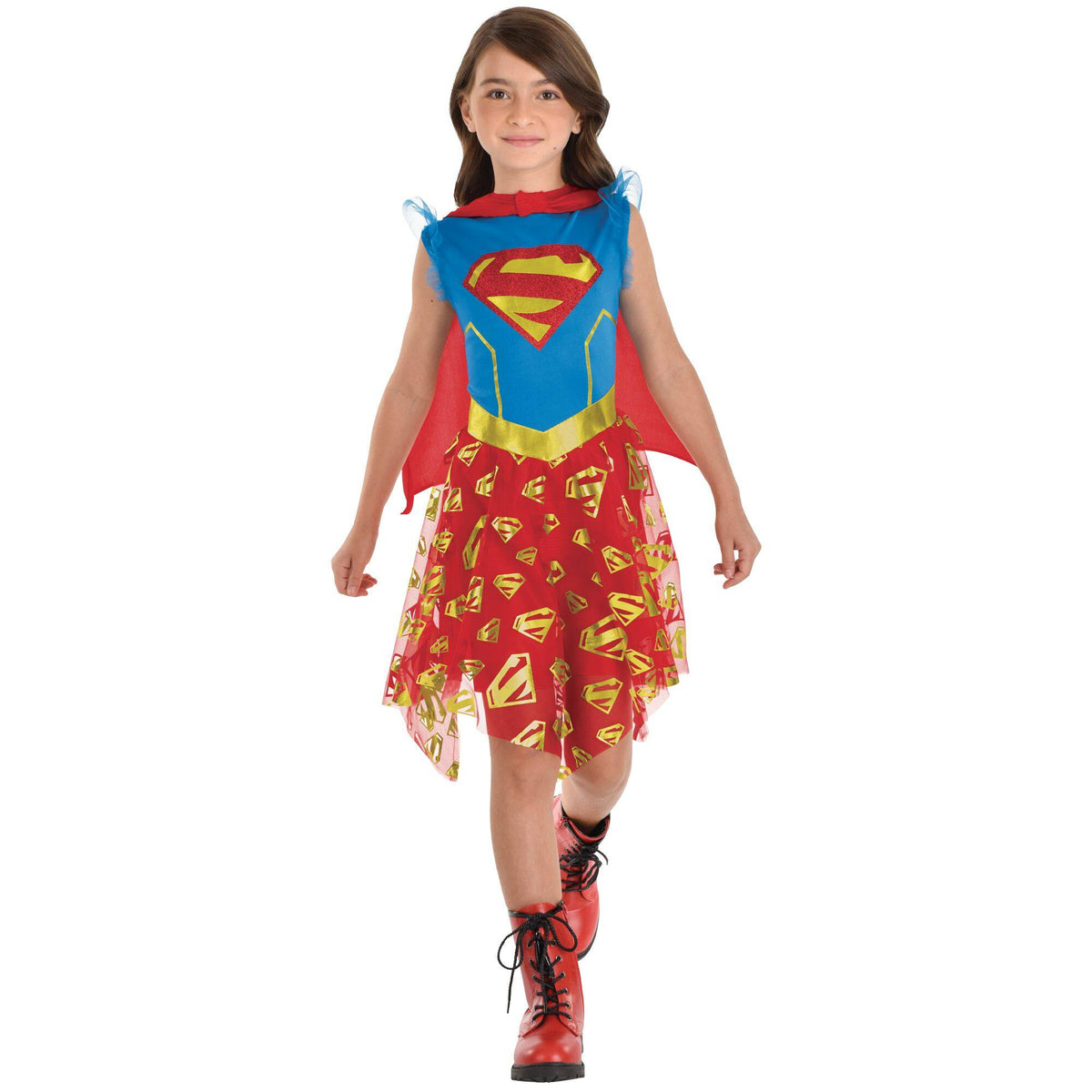 Kids' Supergirl Dress & Cape Costume