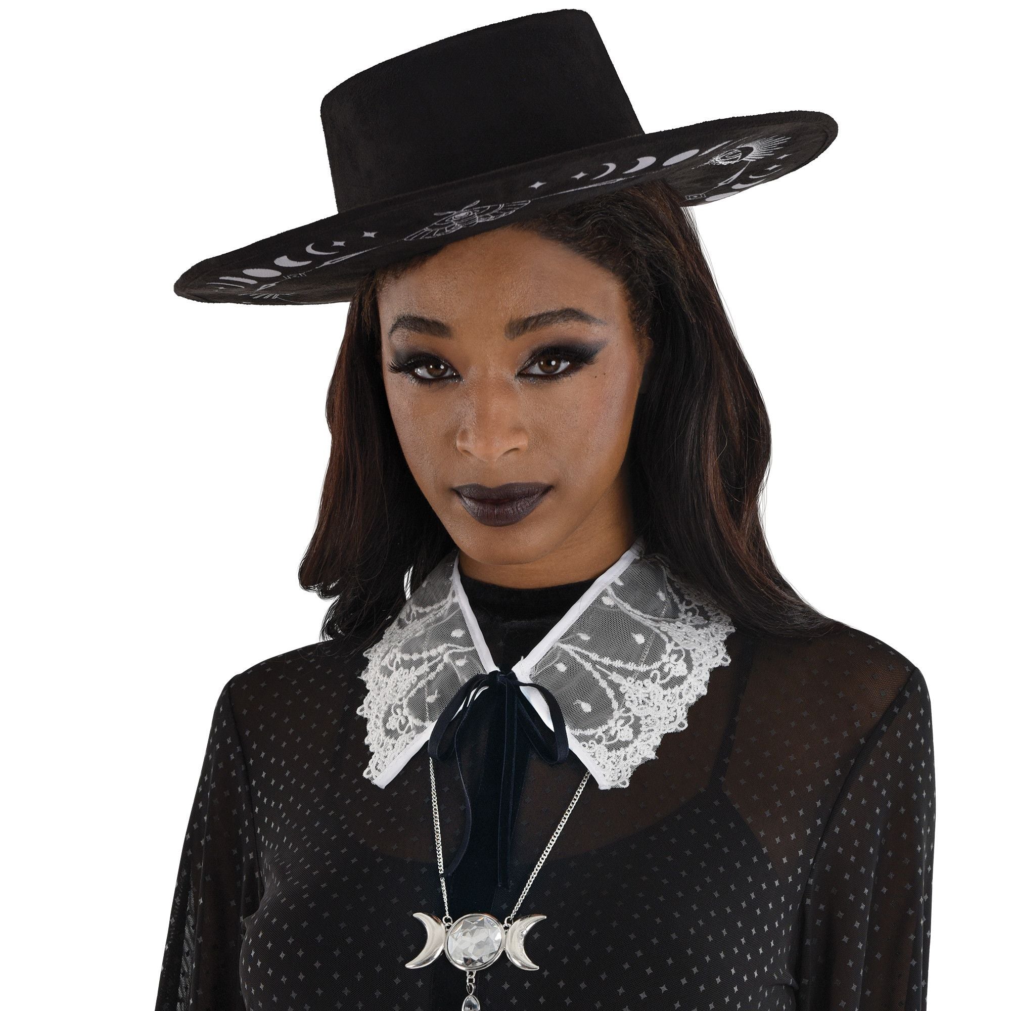 Tie On Lace Collar, White, One Size