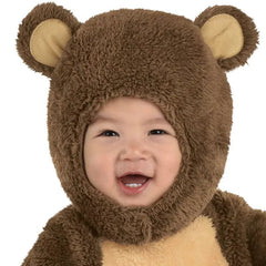 Toddler Teddy Bear Brown Jumpsuit with Hood