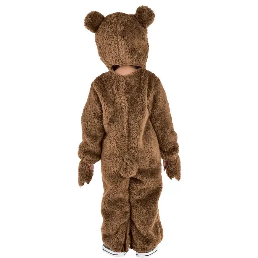 Toddler Teddy Bear Brown Jumpsuit with Hood