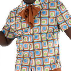 Men's 1960s Collared T-Shirt & Pants Set, Plus Size, 2-pk