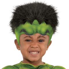 Toddler Marvel Hulk Padded Jumpsuit, Wig, Assorted Sizes