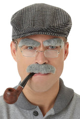 Grey Eyebrow & Moustache Facial Hair Set, One Size, 3-pk