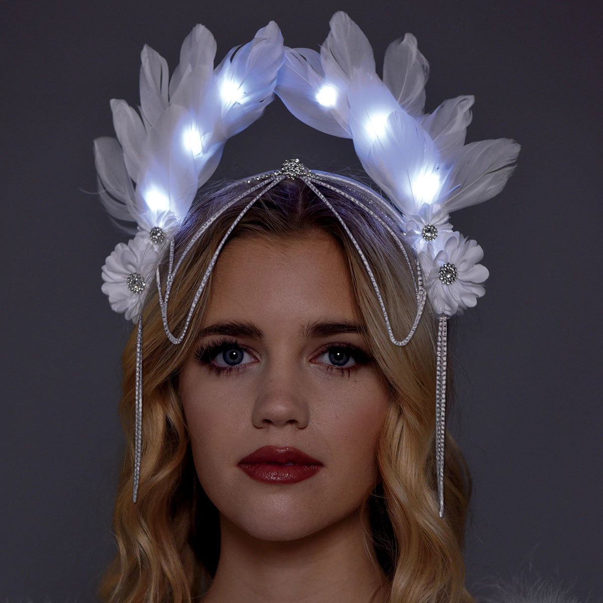 Illuminated Angel Feather Headpiece