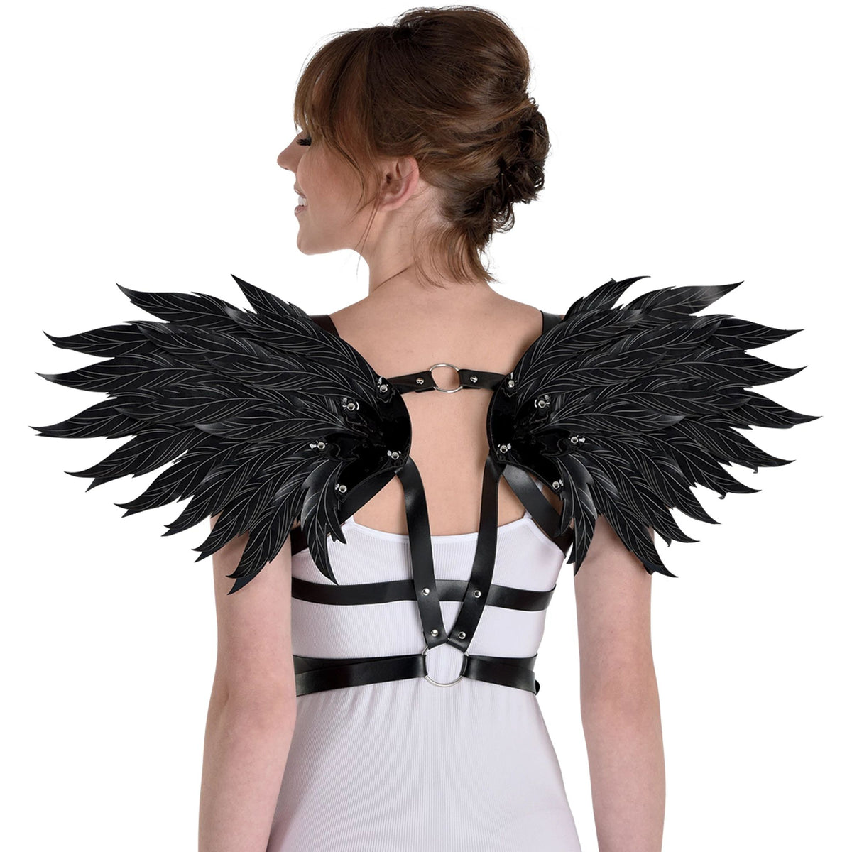 Black Club Wing Harness, Wearable Costume Accessory