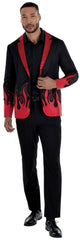 Men's Devil Suit Jacket Costume, Black/Red