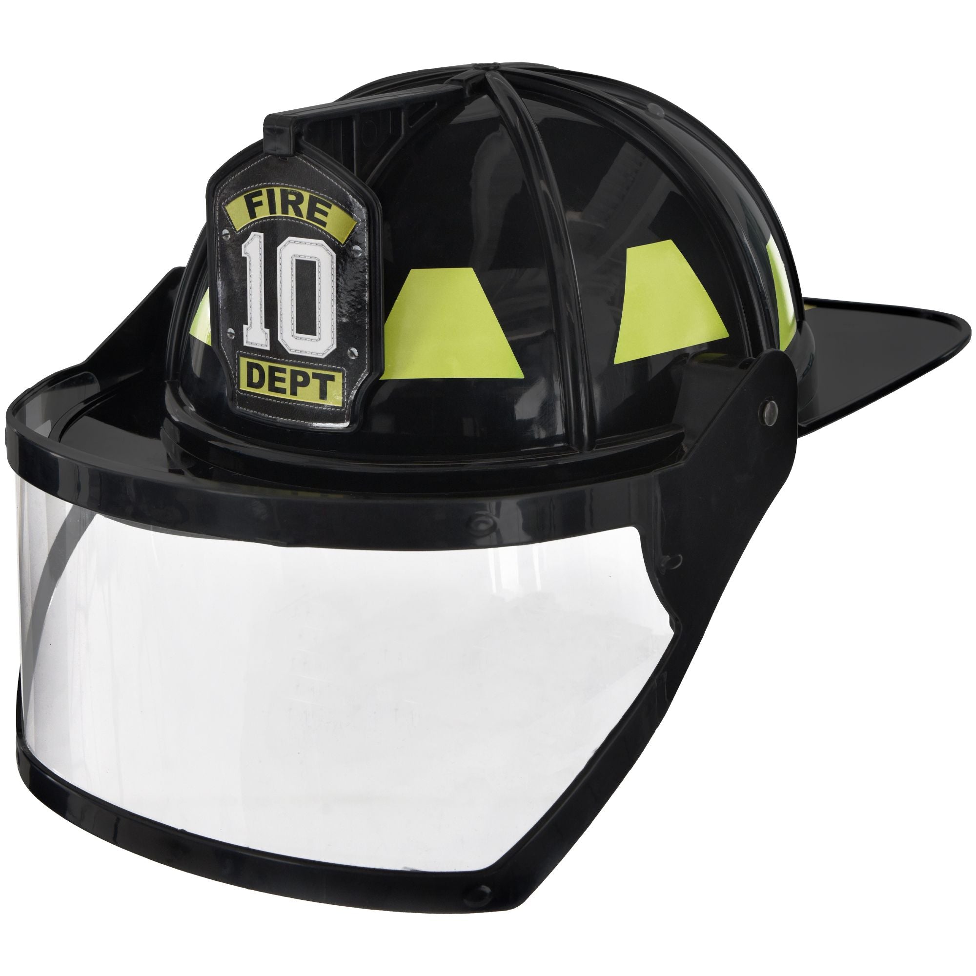 Adult Black Firefighter Helmet, One Size