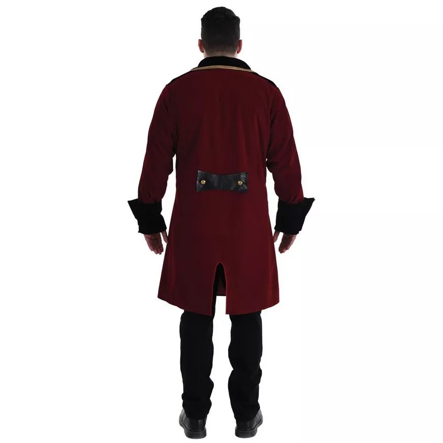 Men's Captain Pirate Costume Jacket, Assorted Sizes