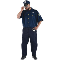 Men's Short Sleeve Police Shirt, Assorted Sizes