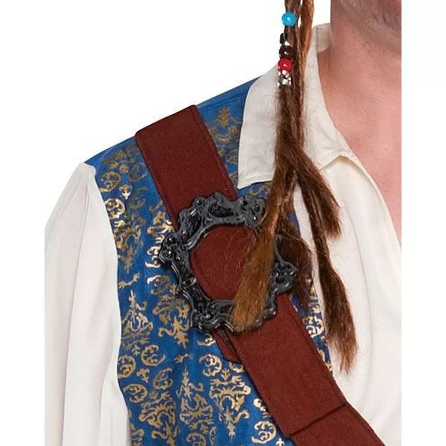 Men's Disney Jack Sparrow Costume, Blue/Brown, Plus Size