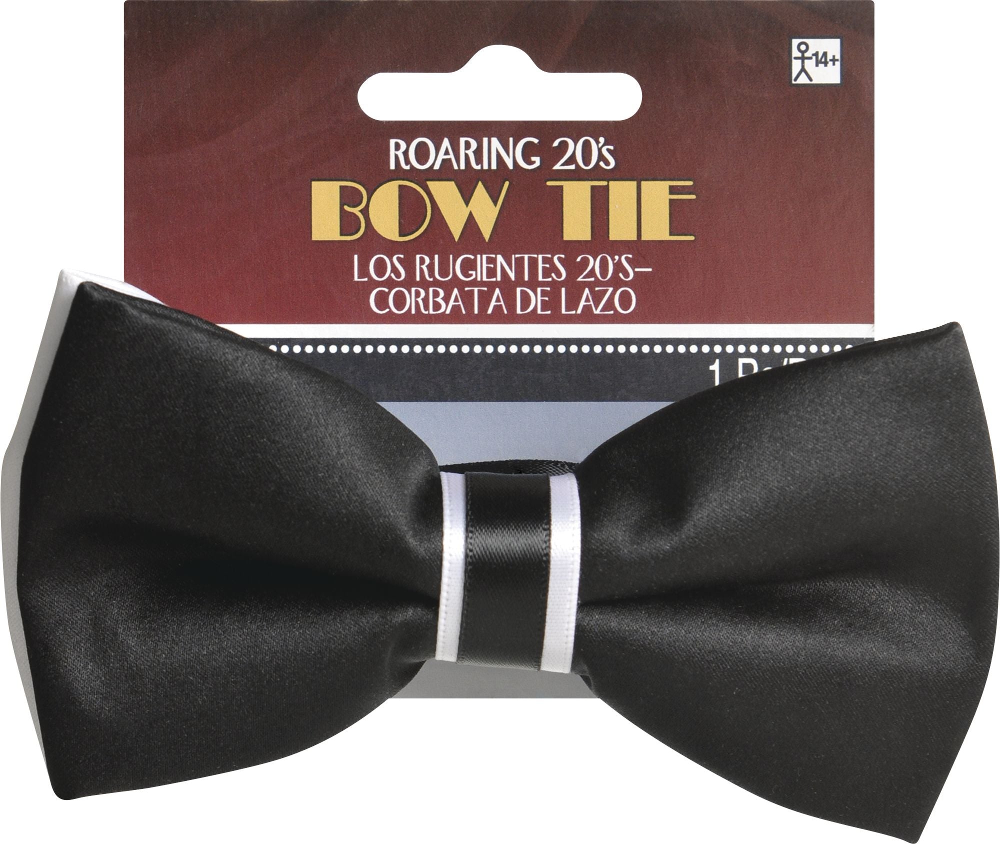 1920s Bow Tie, Black, One Size