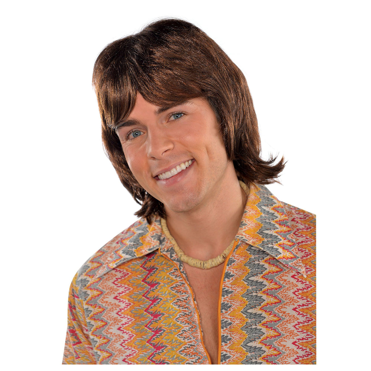 1970s Heartthrob Wig, Brown, One Size