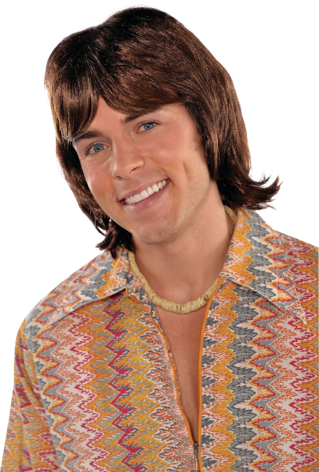 1970s Heartthrob Wig, Brown, One Size