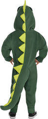 Toddler & Kids' Dinosaur Green Jumpsuit with Hood Costume, Assorted Sizes