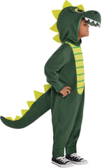 Toddler & Kids' Dinosaur Green Jumpsuit with Hood Costume, Assorted Sizes