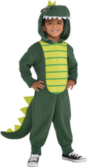 Toddler & Kids' Dinosaur Green Jumpsuit with Hood Costume, Assorted Sizes