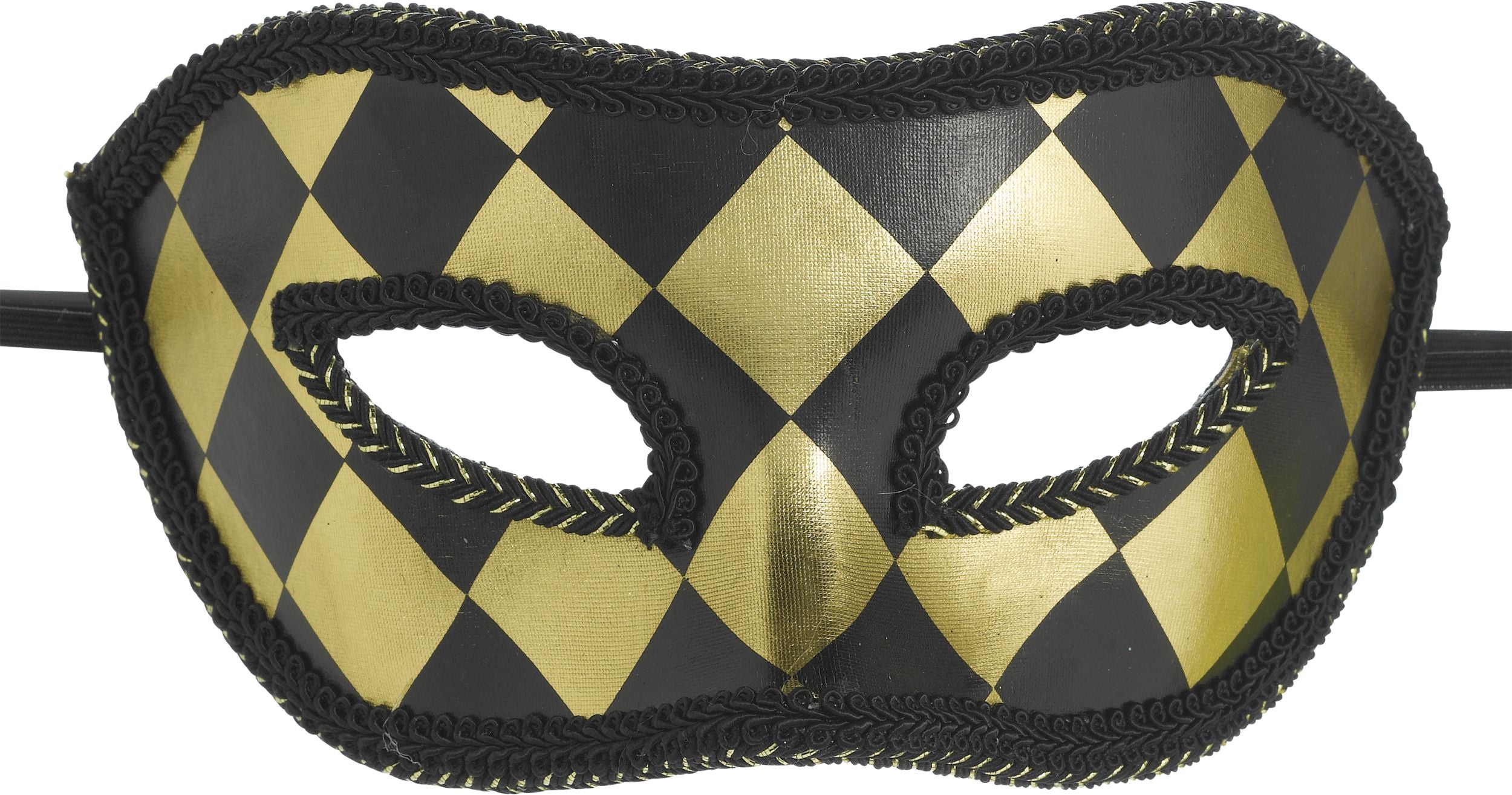 DC Birds of Prey Harlequin Masquerade Mask, Black/Gold, One Size