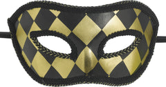 DC Birds of Prey Harlequin Masquerade Mask, Black/Gold, One Size