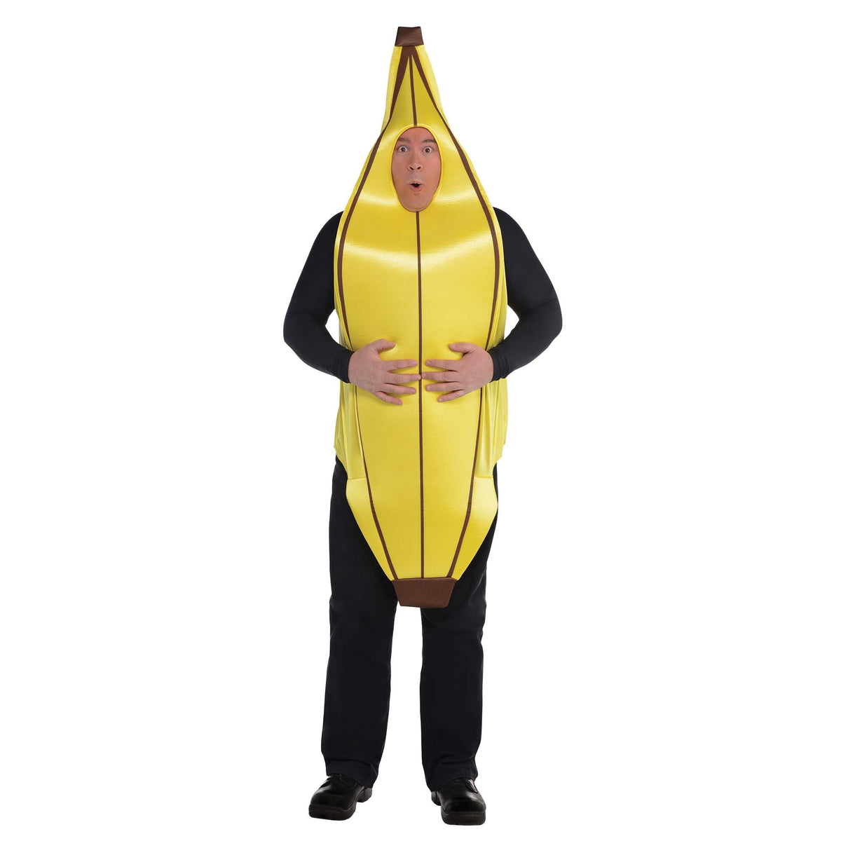 Adult Banana Yellow Tunic with Hood, One Size