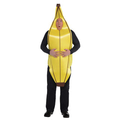Adult Banana Yellow Tunic with Hood, One Size