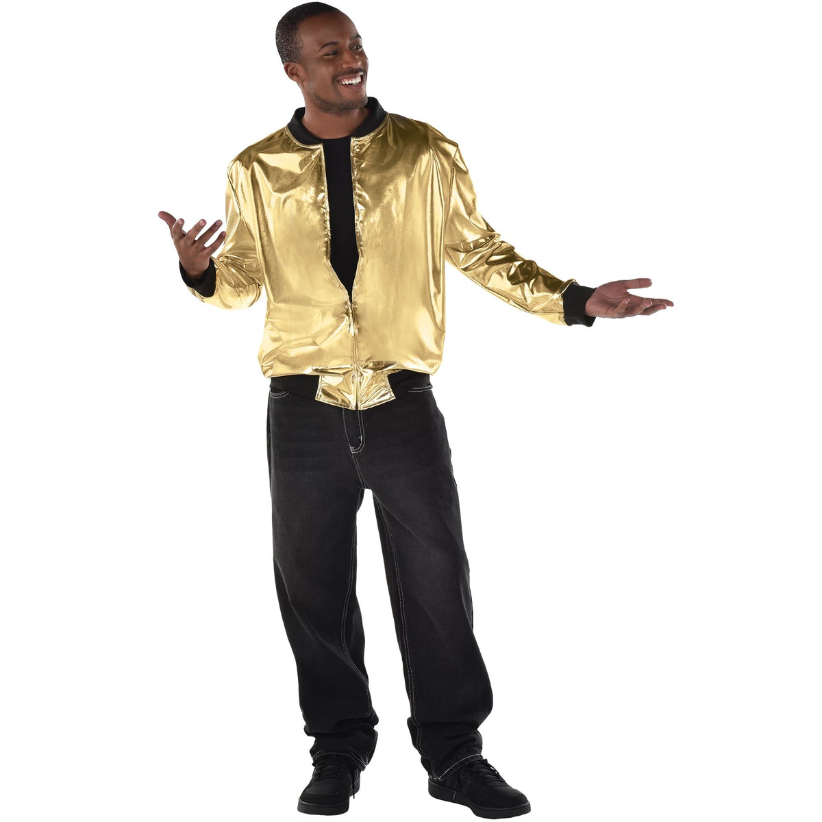 Adult Hip Hop Track Jacket, Gold, One Size, Wearable Costume Accessory