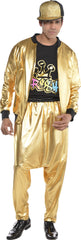 Adult Hip Hop Track Jacket, Gold, One Size, Wearable Costume Accessory