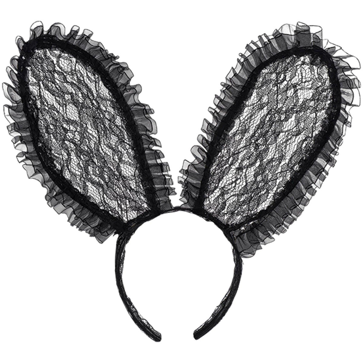Black Lace Bunny Ears Headband