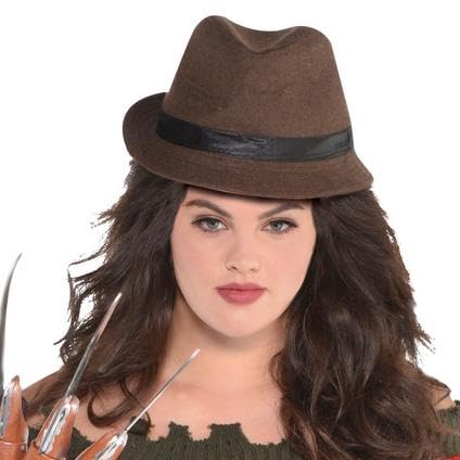 Women's Freddy Krueger Dress, Hat, & Gloves Costume